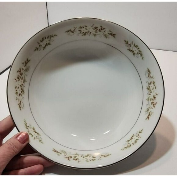 Vtg International Silver Company 326 "Springtime" Serving Bowl Silver Rim - Picture 3 of 10